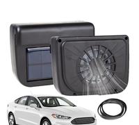Solar Powered Car Window Fan, Portable Ventilation Exhaust Fan, Solar Cooling Air Circulation for Parked Cars, Easy Install with Adhesive Strips Win dow Heat Reduction & Airflow
