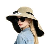 Solar Powered Fan Hat - Adjustable Sun Protection Beach Headwear