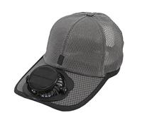 Solar Powered Fan Hat - USB Rechargeable 3-Speed Built-in Fan Cap - Breathable Mesh Cooling Baseball Hat for Outdoor Hiking, Golf & Gardening (Gray)