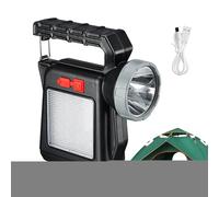 Solar Powered Flashlight - Rechargeable Torch Hand Flasshlight | Torches Led Super Bright | Waterproof Flashlight with Solar Panel, Power Bank Function & Zoomable Beam for Camping, Hiking, H