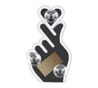 Solar Powered Heart Car Light Gesture Window Safety Vibration Lamp