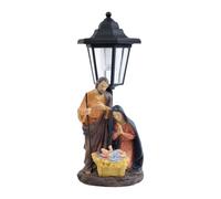 Solar Powered Lantern - Waterproof Resin Lamps, Nativity Scene Jesus Statue Lights, Ensurre Qualiity Ambient Lighting, Durrable Glass Outdoor Yard Ornaments - For Porches Pathways Gardens Patio