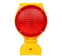 Solar Powered LED Light with Dual-Sided Visibility and Photocell Technology Red