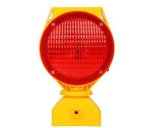 Solar Powered LED Light with Dual-Sided Visibility and Photocell Technology Red