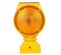Solar Powered LED Light with Dual-Sided Visibility and Photocell Technology Yellow