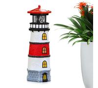 Solar Powered Light House Light - Rotating LED Waterproof Garden Statue, Automatic On/Off Solar Landscape Lamp, Decorative Lights House For Patio Terrace Lawn Yard Courtyard