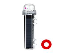 Solar Powered Marine Light, Marine Navigation Light, Marines Solar Signal Lights - 4x18cm PC Material, Built-in 1800mAh Battery, Lighting-Control Induction, Visible Up To 6000m, With Magnet Button