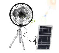 Solar Powered Outdoor Fan, 10w Foldable Cooling Fans for Camping, Aluminum Alloy, Monocrystalline Silicone Usb Charging Solar Panel Fan, Portable Outdoors Use for Hiking and Picnics, 15.7x9.4cm