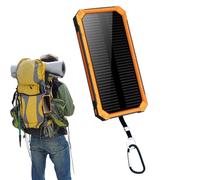 Solar Powered Power Bank, Multifunctional Charger, 10000mah Capacity, Wireless Charging, Built in Flashlight, Fast Charging Device for Travel, Home, Outdoor, Camping, 6.34x3.11x0.67 inches