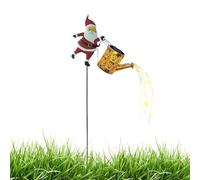 Solar-Powered Santa Claus Watering Can Light, Ip65 Waterproof Metal Garden Decoration with Led Strip, Suitable for Patio Paths and Christmas