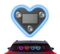 Solar Powered Wireless LED Heart Shape C-Pillar Neon Light, Heart-Shaped Car Light Decor, Strong Suction Mount, for Cars, Windows, Can Be Adsorbed on Glass
