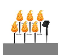 Solar Pumpkin Lights, Halloween Stake Decoration, 13.19x2.6x2.6 inches, Adjustable Ground Insert, Weatherproof Build, LED Pathway Yard Light for Festive Lighting Garden Lawn Porch