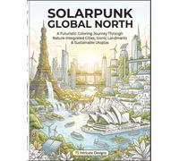 Solar Punk Global North Coloring Book: Futuristic Eco Cities, Iconic Landmarks & Nature-Inspired Architecture for Adults: 75 Detailed Designs ... Coastal Escapes & Utopian Green Futures