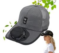 Solar Rechargeable Peak Cap, 2026 Upgraded Adjustable Personal Air Conditioner Cap, USB Rechargeable Wide Brim Sun Hat for Outdoor Running, Fishing, Hiking & Gardening (F)