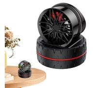 Solar Rotating Car Air Freshener - Alloy Dashboard Perfume Diffuser Solar Powered Wheel Ornament 170g | Universal Car Interior Decor, Long-Lasting Fragrance Center Console Accessory