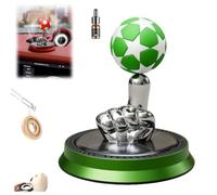 Solar Rotating Football Car Air Freshener & Aromatherapy Diffuser,Purifier，Powered Soccer Automotive Twirling Aromatherapy Diffuser,Fresh Scent Air Purifier with Non-Slip Base，Green：3.46 * 3.19in
