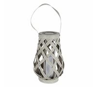 Solar Rotin Bougie Vacillante Luminaires de Jardin Décoration Lampe Solaire