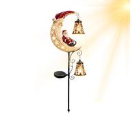 Solar Santa with Lantern - Resin Christmas LED Moon Lights
