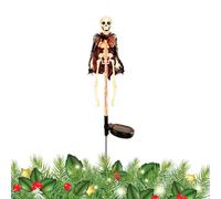 Solar Skeleton Yard Stake | LED Halloween Lawn Decor | for Garden Pathway