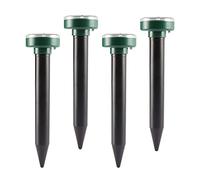 Solar Sonic Mole Repellent,4pcs Mole Repellent Stakes,Gopher Repellent Ultrasonic Solar Powered,Pestless Solar,Ultrasonic Rodent Repellent Groundhog Deterrent Vole Chaser Spikes for Outdoor Lawn