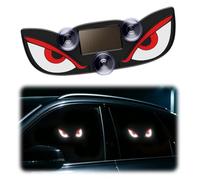 Solar Spooky Eye LED Car Light, USB C Rechargeable Suction Cup Decoration | Wireless Spooky Eyes with Breathing Effects Suction Cup Mounting and Dual Charging for Custom Vehicle Interior Displays