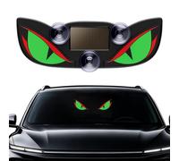 Solar Spooky Eye LED Car Light, USB C Rechargeable Suction Cup Decoration | Wireless Spooky Eyes with Breathing Effects Suction Cup Mounting and Dual Charging for Custom Vehicle Interior Displays
