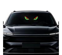 Solar Spooky Eye LED Car Light, USB C Rechargeable Suction Cup Decoration | Wireless Spooky Eyes with Breathing Effects Suction Cup Mounting and Dual Charging for Custom Vehicle Interior Displays