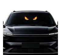 Solar Spooky Eye LED Car Light, USB C Rechargeable Suction Cup Decoration | Wireless Spooky Eyes with Breathing Effects Suction Cup Mounting and Dual Charging for Custom Vehicle Interior Displays