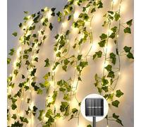 Solar String Lights,Artificial Ivy Garland 1 Piece Hanging Plants With 60 Leds Solar String Lights Outdoor,8 Modes,Waterproof Fake Ivy Leaves