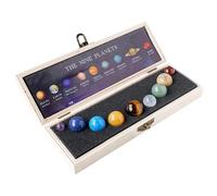 Solar System Gems, 9X Planets Decorations, 9.84 Inches Outer Space Desk Ornaments & Lightweight Build, Collectible Figurines for Women, Boys, Girls, Home Decorative to Living Room and Bedroom