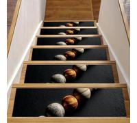 Solar System Planets (4) tapis d'escalier antidérapant pour marches d'escalier d'intérieur 76,2 x 20,3 cm pour marches en bois, tapis d'escalier pour enfants et chiens