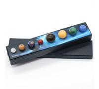 Solar System Planets Decorations Set,Crystal Balls Galaxy Samll Ball,8 Desk Decor for, Creative Gifts,Home Office Gemstone Stone
