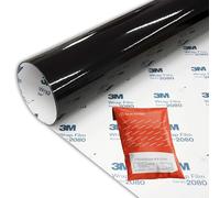 SOLAR SYSTEMS 3M - Autocollant Voiture, Film Teinté, Covering Noir Voiture, Autocollant Moto, Emballage - Application Facile, Retrait sans Traces - G12 2080 Noir Brillant - 152x150