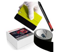 SOLAR SYSTEMS 3M WRAP 2080 Film de protection pour seuils d'entrée de voiture + spatule et couteau - Ruban déchromant Auto Tuning - Film pour voiture - Noir mat - 3,5 cm x 5 m