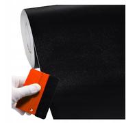 Solar Systems - Film Autocollant pour Meubles, Stickers, Revêtement Meuble de Cuisine, Meuble Chambre, Décoration, Deco Bureau - Bricolage - Épais et Texturé - 60x200cm, Motif : Cuir Noir