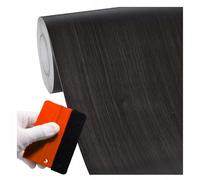 SOLAR SYSTEMS - Film Autocollant pour Meubles, Stickers, Revêtement Meuble de Cuisine, Meuble Chambre, Décoration, Deco Bureau - Bricolage - Épais et Texturé - 122x500cm, Motif : Bois de Caféier