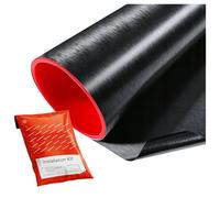 Solar Systems - Vinyle, Autocollant Voiture - Aluminium Brossé - Noir 152x200cm - Épais, Thermoplastique, Imperméable, avec Colle à Canaux - Kit d’Application, Protection de la Peinture