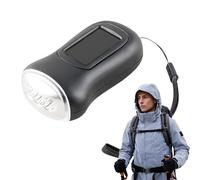 Solar Torch - Crank Flashlight for Outdoors | Waterproof LED Lamp with Carry Strap, Weatherproof Lighting Accessory, Camping Hiking Boating Tent Disaster Survival Tool