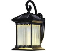 Solar Wall Sconces LED And E27 Dual-purpose Lighting Fixtures Chinese Solar Outdoor Wall Light IP55 Waterproof Wall Lamp Garden Light Outdoor Balcony Exterior Wall Lights Garden Villa Gate Li