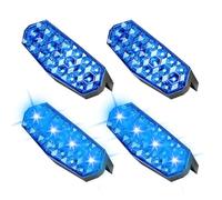Solar Warning Device - LED Flashing Security System Powered by Solar | Adaptation polyvalente des véhicules 4-Pack Alarm Assemblies For Cars, Motorcycles, Vehicles, Construction Sites, Night Driving