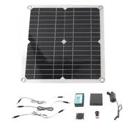 Solar Water Pump Kit,50W Monocrystalline Solar Panel 22W Submersible Fountain Pump with Battery Box Timing Controller DC12V for Ponds, Garden, Fish Tank, Waterfall, Hydroponics