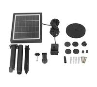 Solar Water Pump Kit, Split Type Solar Fountain Pump with 6 Nozzles and Ground Plug Set, 7V 3.5W Panel for Bird Bath, Garden Pond, Hydroponics, and Outdoor Water Features
