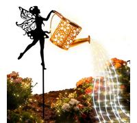 Solar Watering Can - Garden LED Lights, Weather Resistant Metal Art with Solar Powered Illumination, Yard Lawn Patio Porch Pathway Walkway Decoration, Park Outdoor Party Birthday Gift for Women