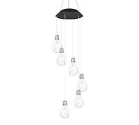 Solar Wind Chimes, LED Color Changing Wind Chimes, Pendentif, Wishing Bottle Shape Lights for Garden, Outdoor, Home Decor