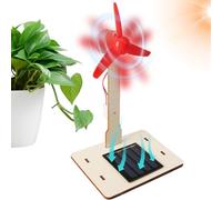 Solar Windmill Toy - Modèle renouvelable, kit d'assemblage, travaux manuels, démonstration d'énergie propre | Aide pédagogique pour projets STEM, éducation environnementale, construction de fer