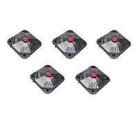 vidaXL Chauffage solaire pour piscine 735 W - Lot de 5 - Noir (plastique)