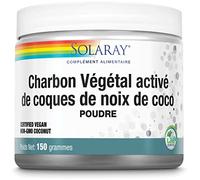 Solaray Charbon Végétal Activé de Coques de Noix de Coco 150g Vegan