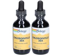 Solaray Chlorophylle 20X - Complément alimentaire Solution Orale 2x59 ml