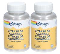 Solaray Citrate de Calcium et Magnésium avec Vitamine D Capsule(S) 2x90 pc(s)