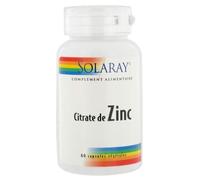 Solaray Citrate De Zinc 15mg 60 Capsules Végétales